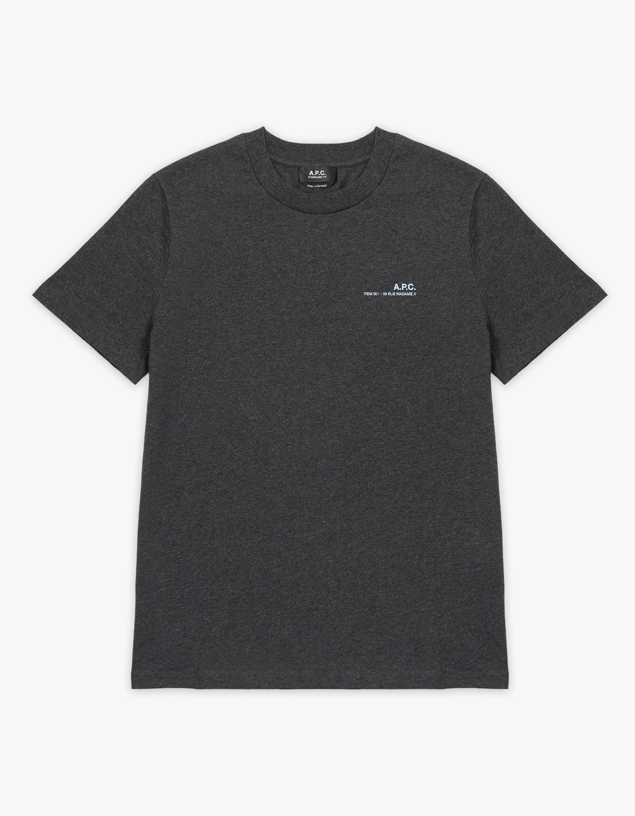 Standard Item GOTS T Shirt - Anthracite China/Blue
