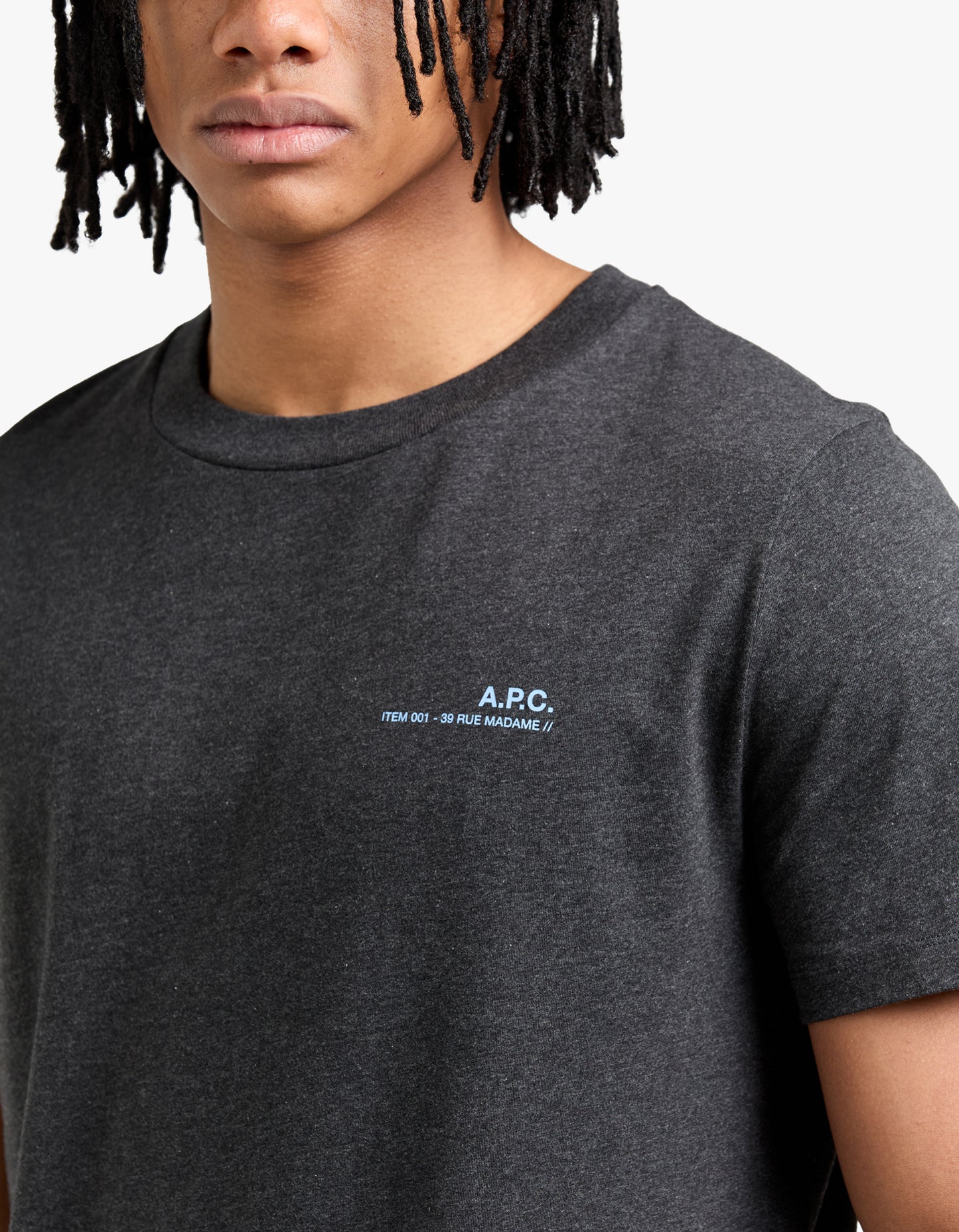 Standard Item GOTS T Shirt - Anthracite China/Blue