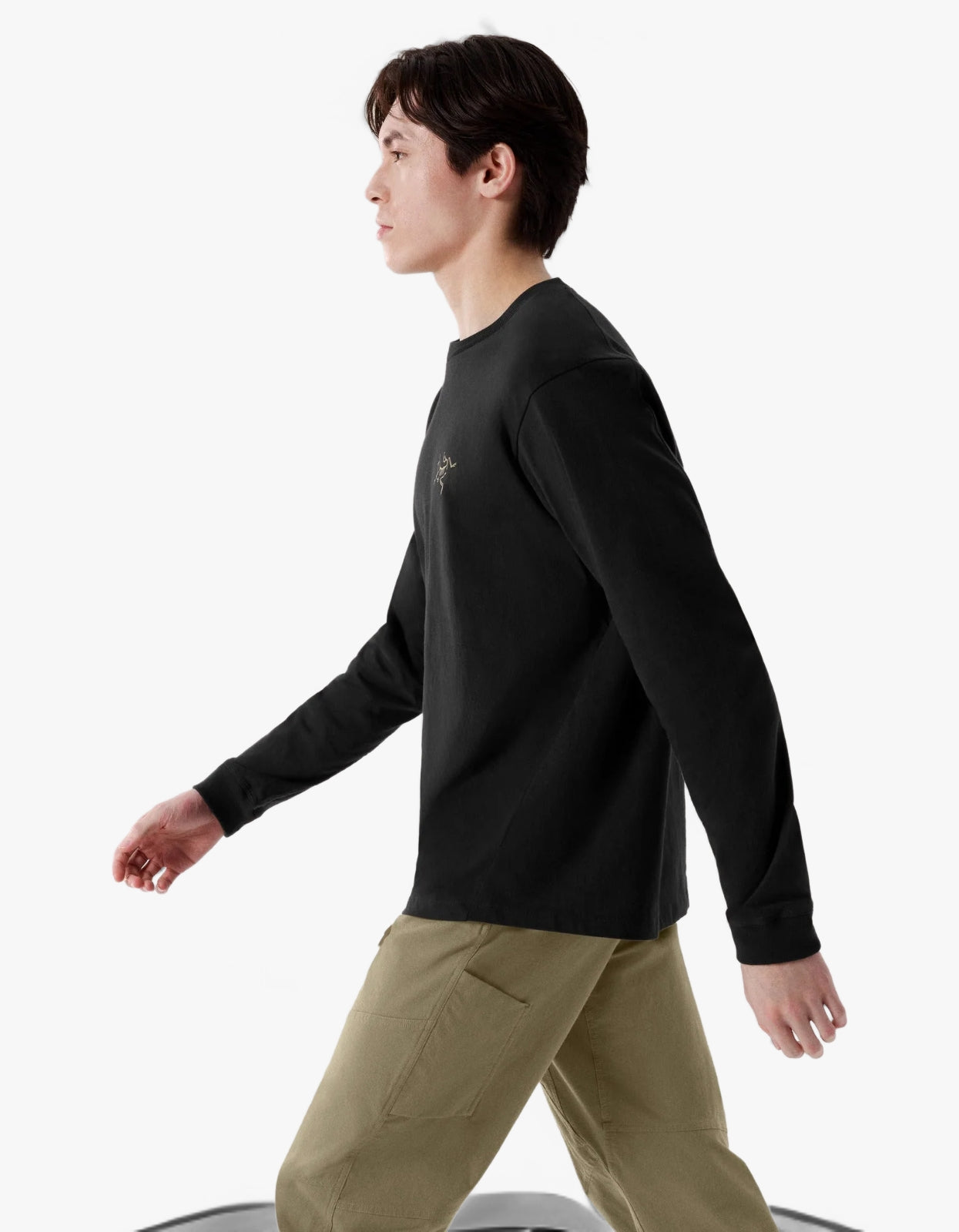 Kragg Cotton L/S T Shirt Mens - 24K Black