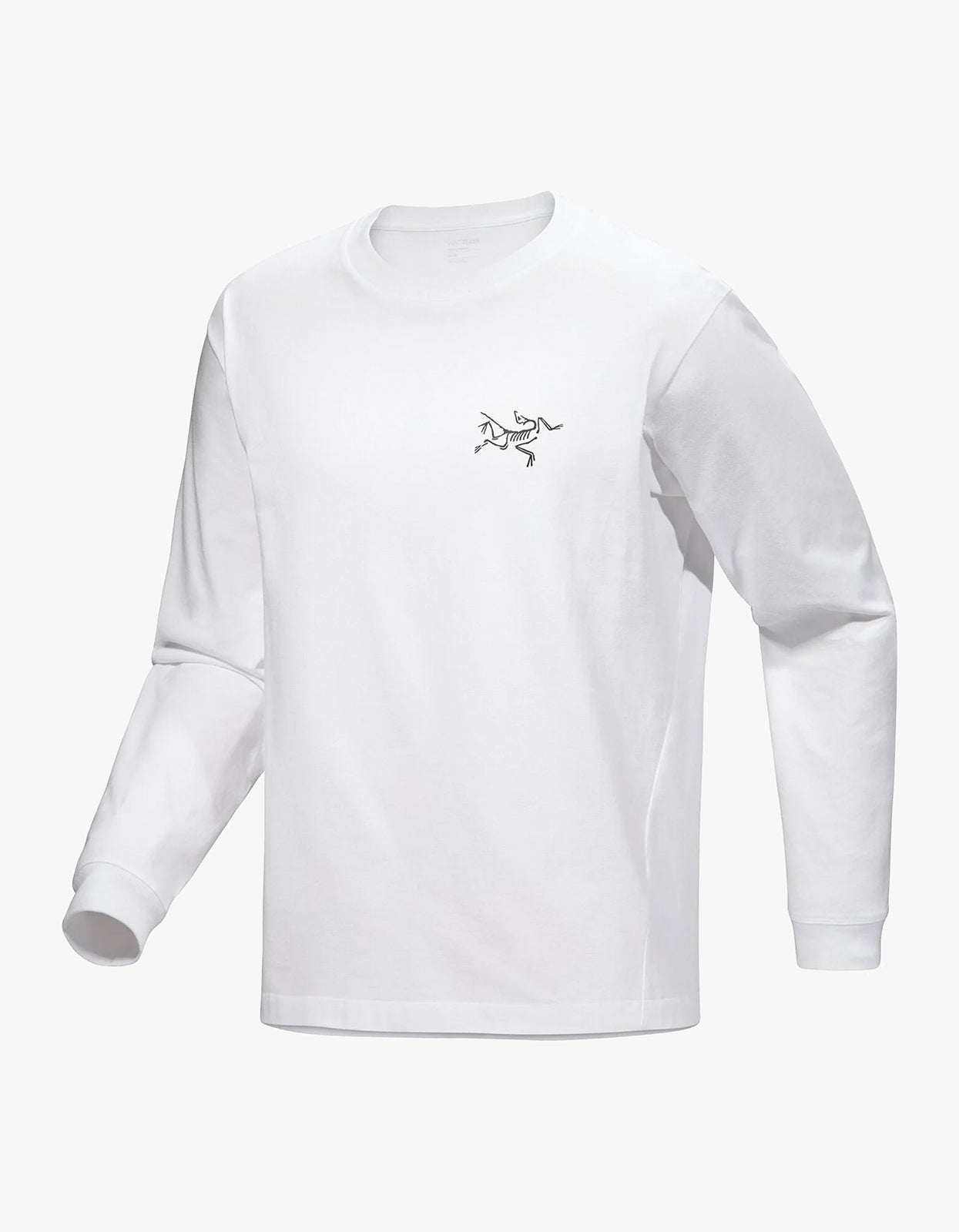 Kragg Cotton L/S T Shirt Mens - White Light/Black