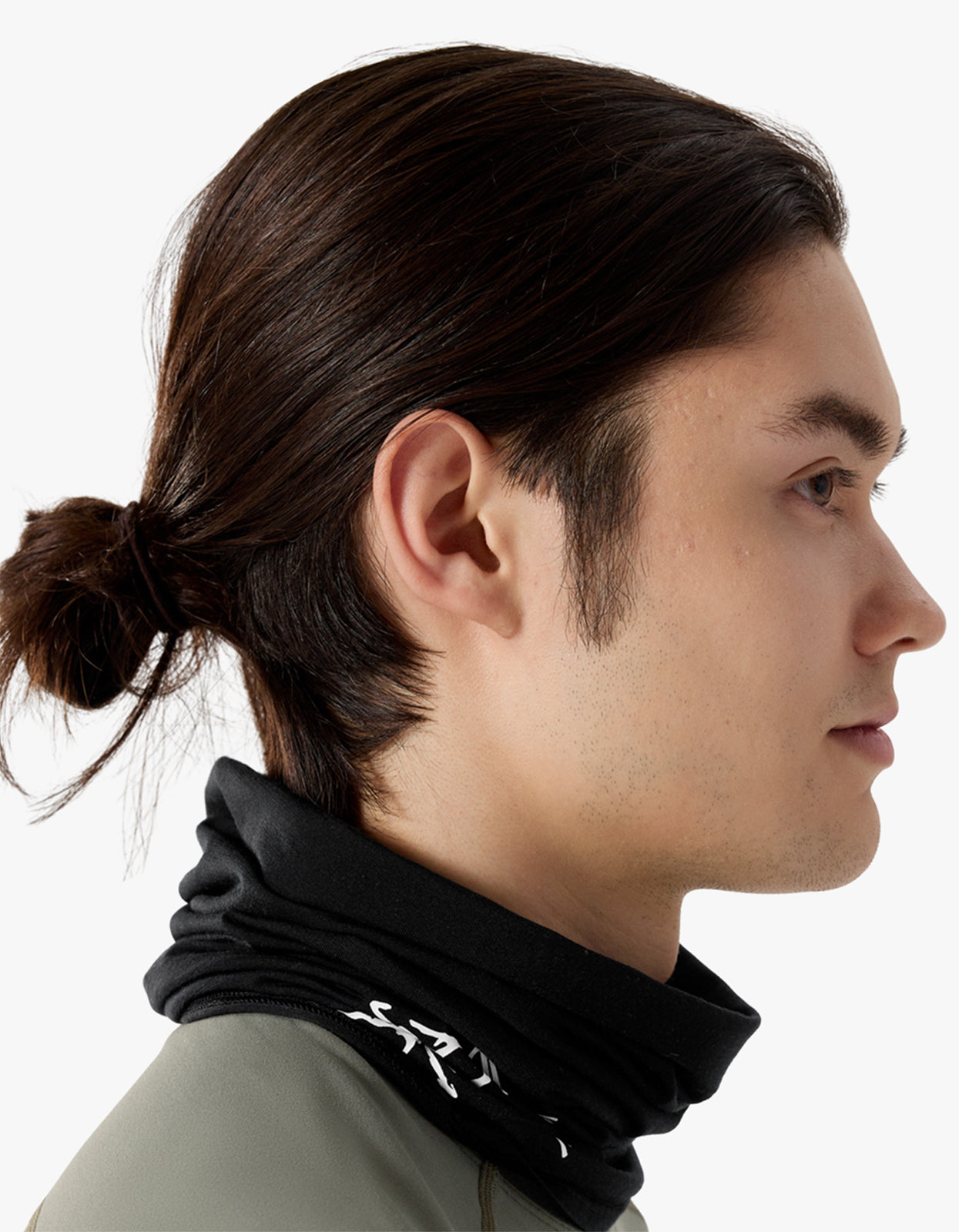 Satoro Merino Neck Gaiter - Black/Arctic Silk