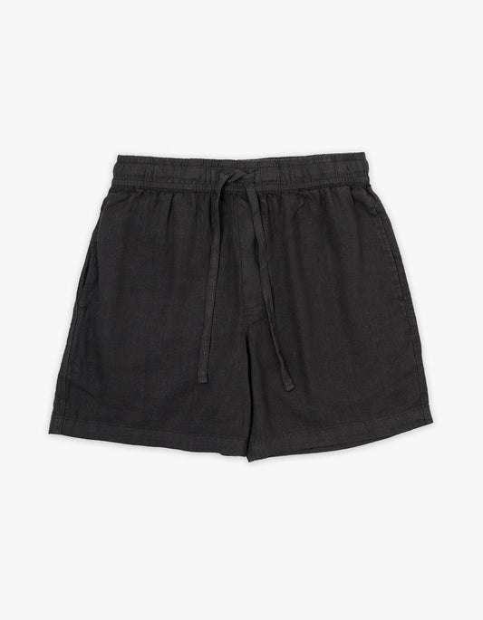 Tide Linen Shorts - Black