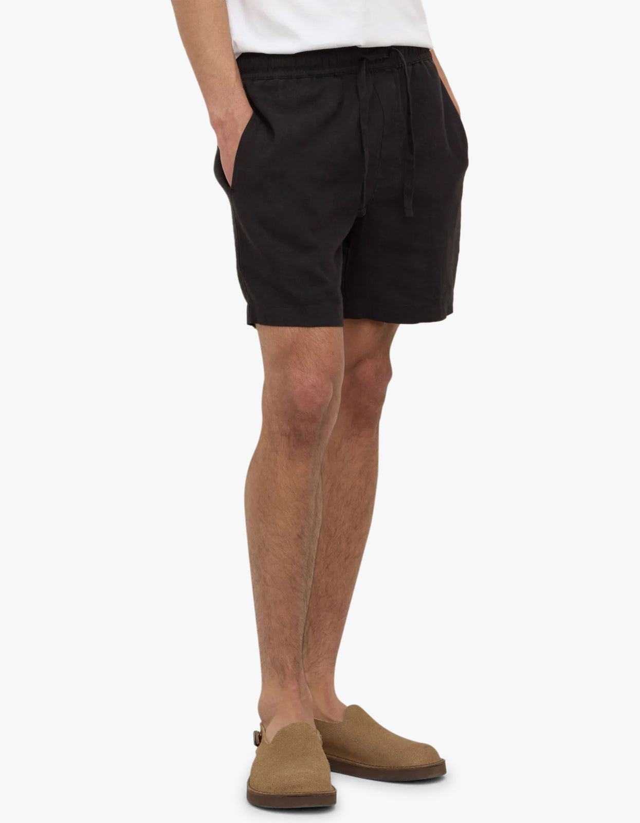 Tide Linen Shorts - Black