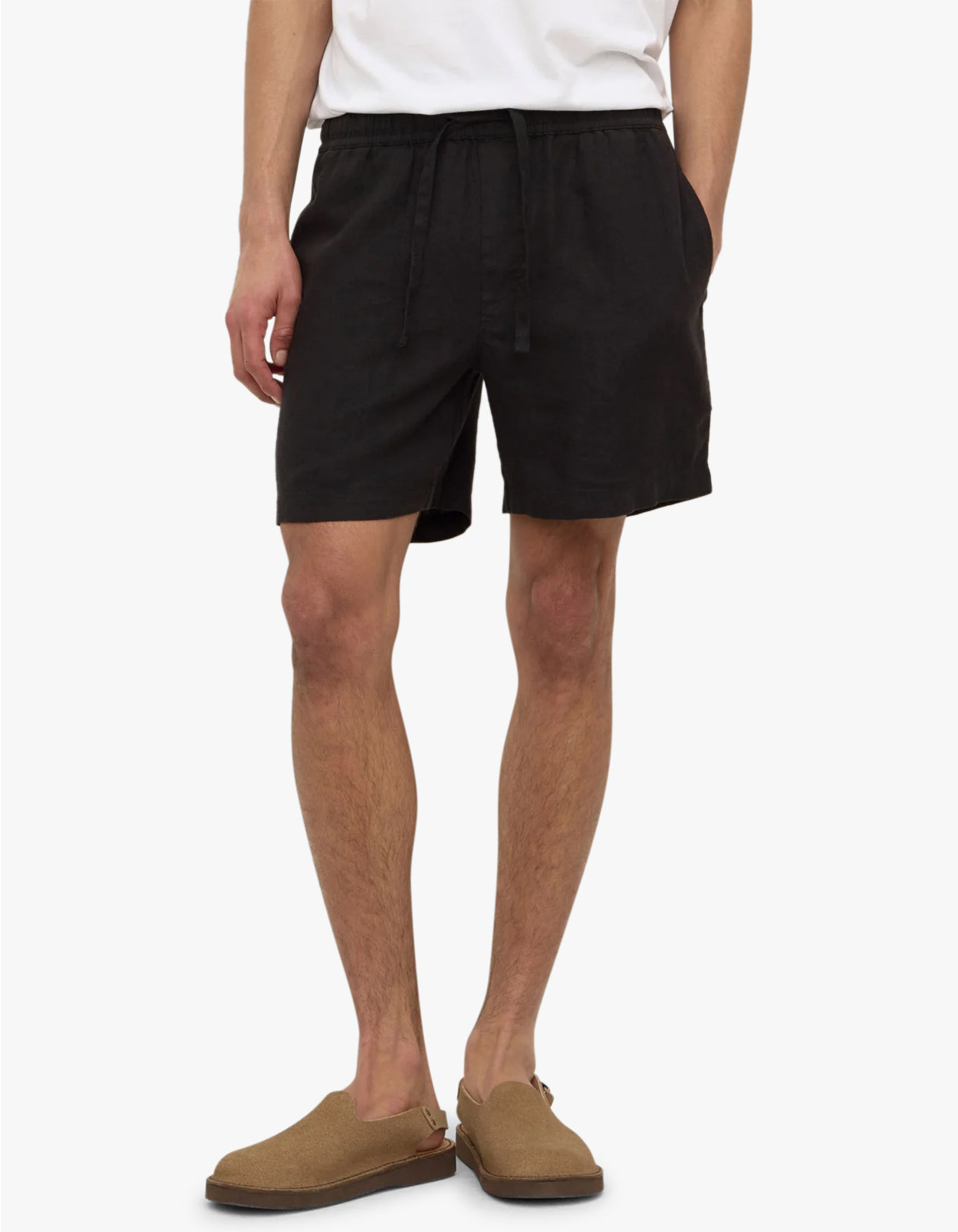 Tide Linen Shorts - Black