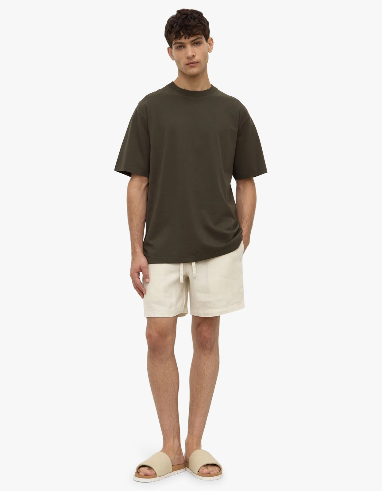 Tide Linen Shorts - Limestone