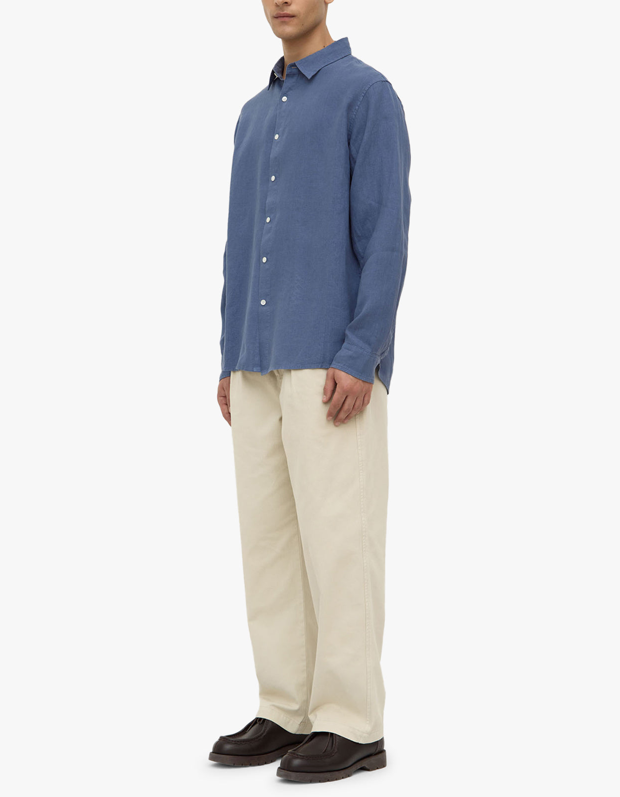 Everyday Mens Linen Long Sleeve Shirt - Ocean