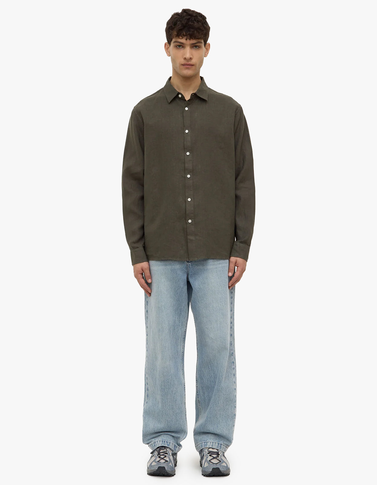 Everyday Mens Linen Long Sleeve Shirt - Sorrel