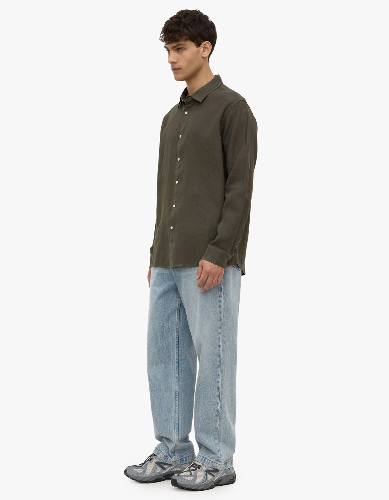 Everyday Mens Linen Long Sleeve Shirt - Sorrel