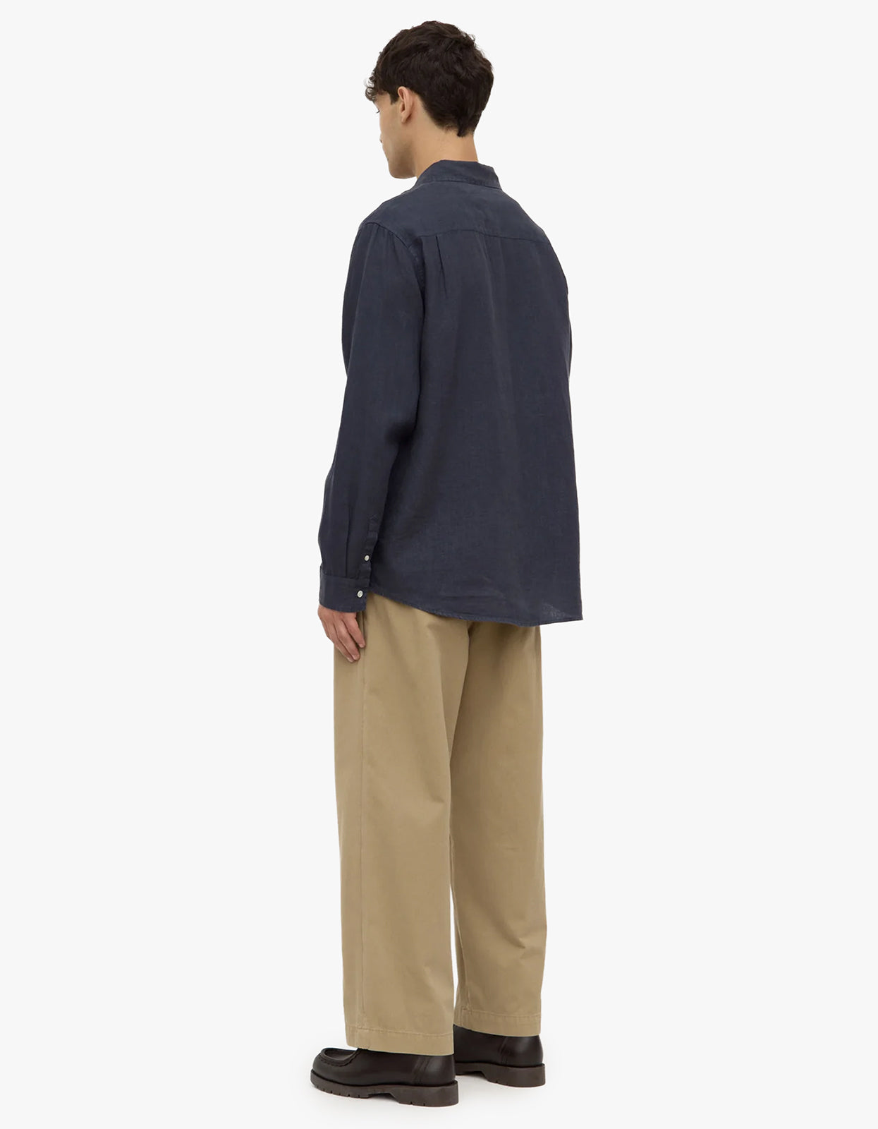 Everyday Mens Linen Long Sleeve Shirt - True Navy