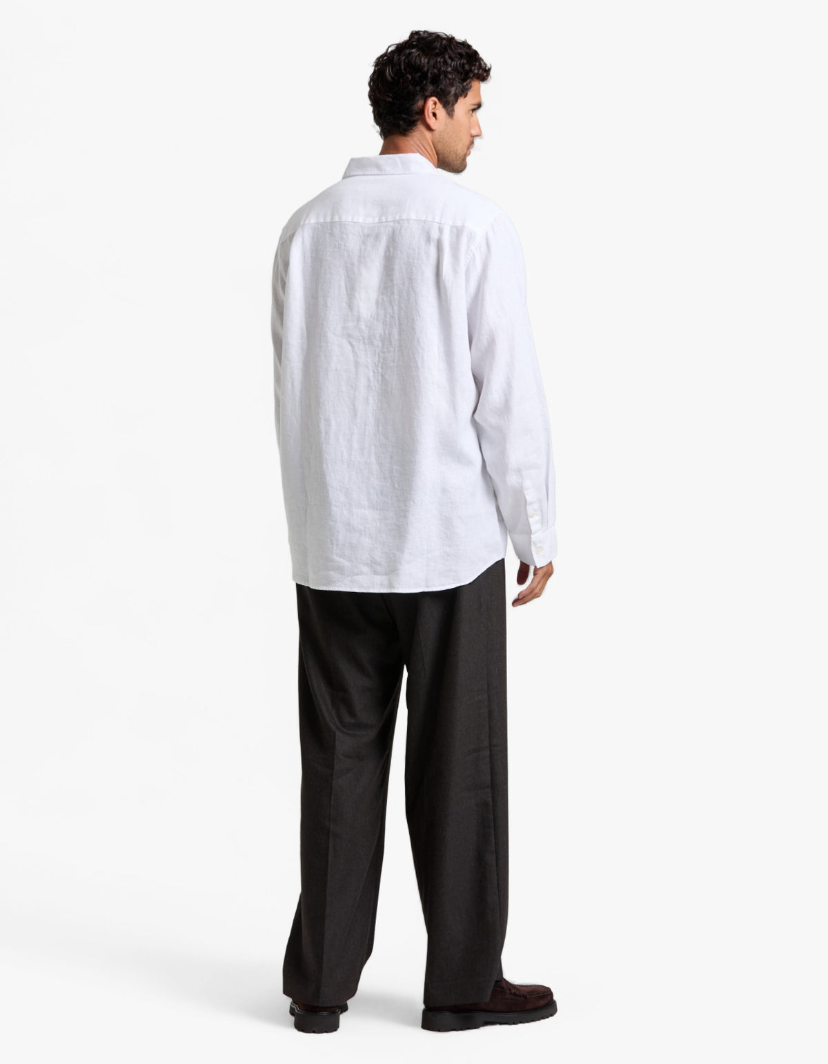 Everyday Mens Linen Long Sleeve Shirt - White