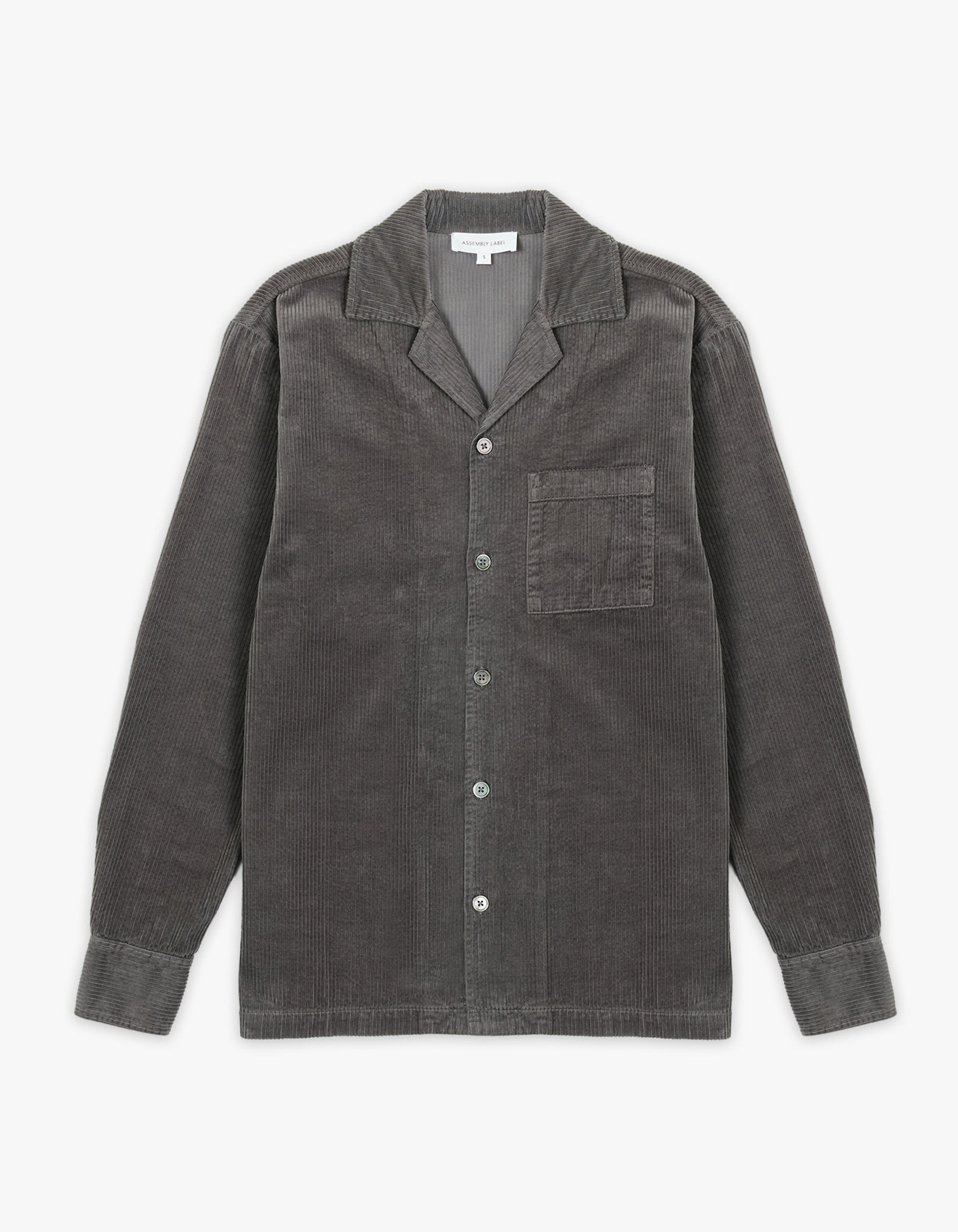 Wick Corduroy Long Sleeve Shirt - Washed Graphite