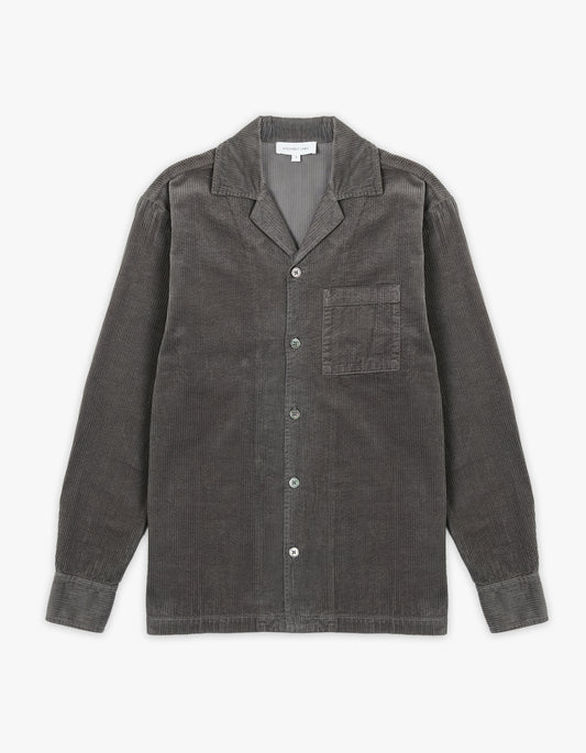 Wick Corduroy Long Sleeve Shirt - Washed Graphite