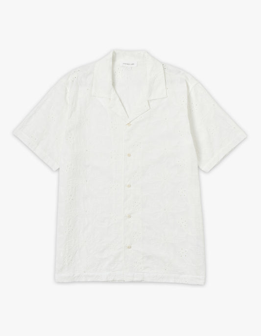 Dominic Cotton Short Sleeve Shirt - Antique White