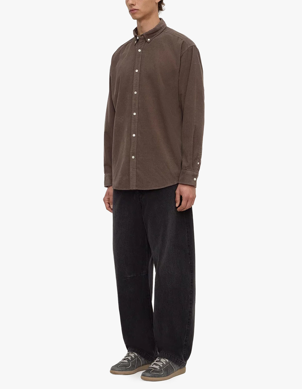 Cord Long Sleeve Shirt - Bark
