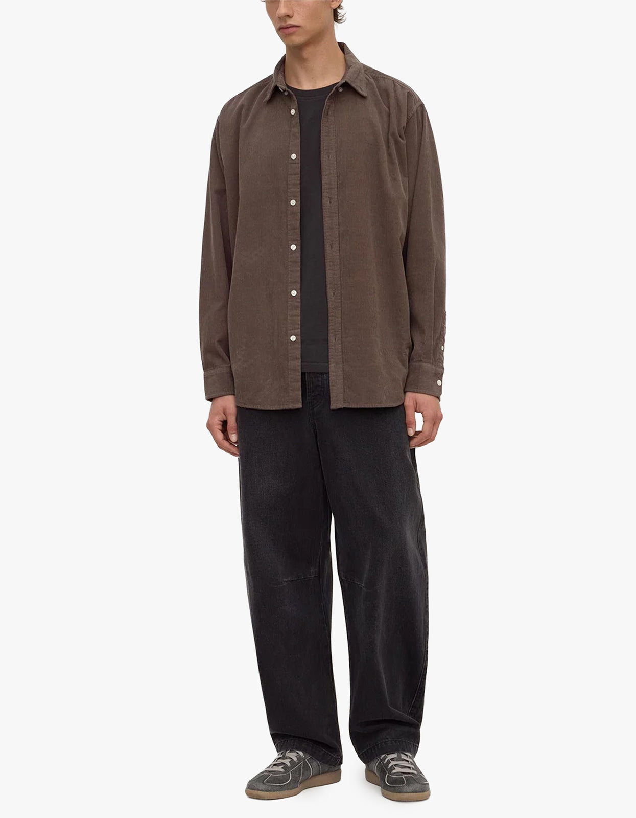 Cord Long Sleeve Shirt - Bark