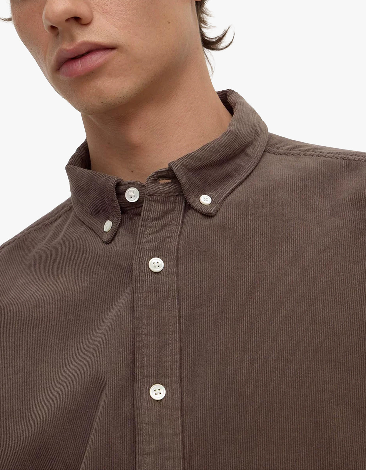 Cord Long Sleeve Shirt - Bark