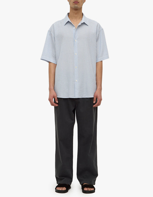 Ezra Short Sleeve Shirt - True Navy/White