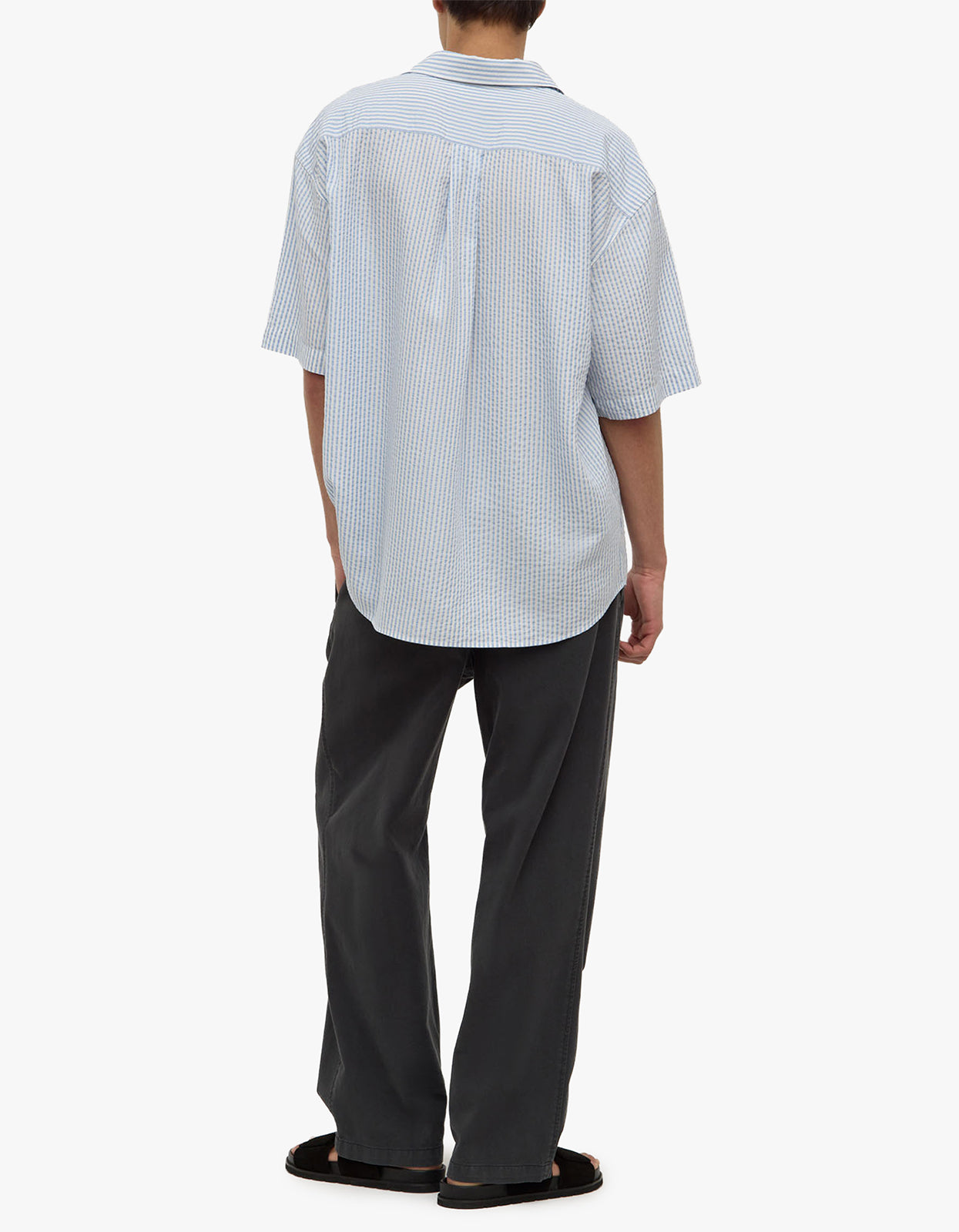 Ezra Short Sleeve Shirt - True Navy/White