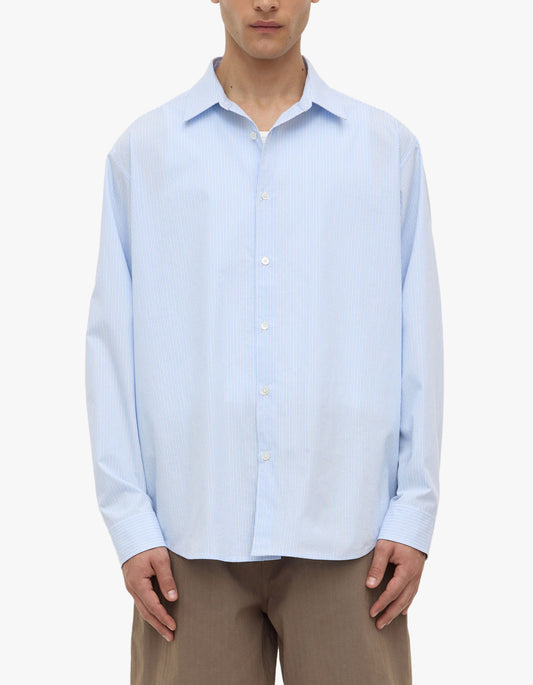 Ned Long Sleeve Shirt - Blue/White