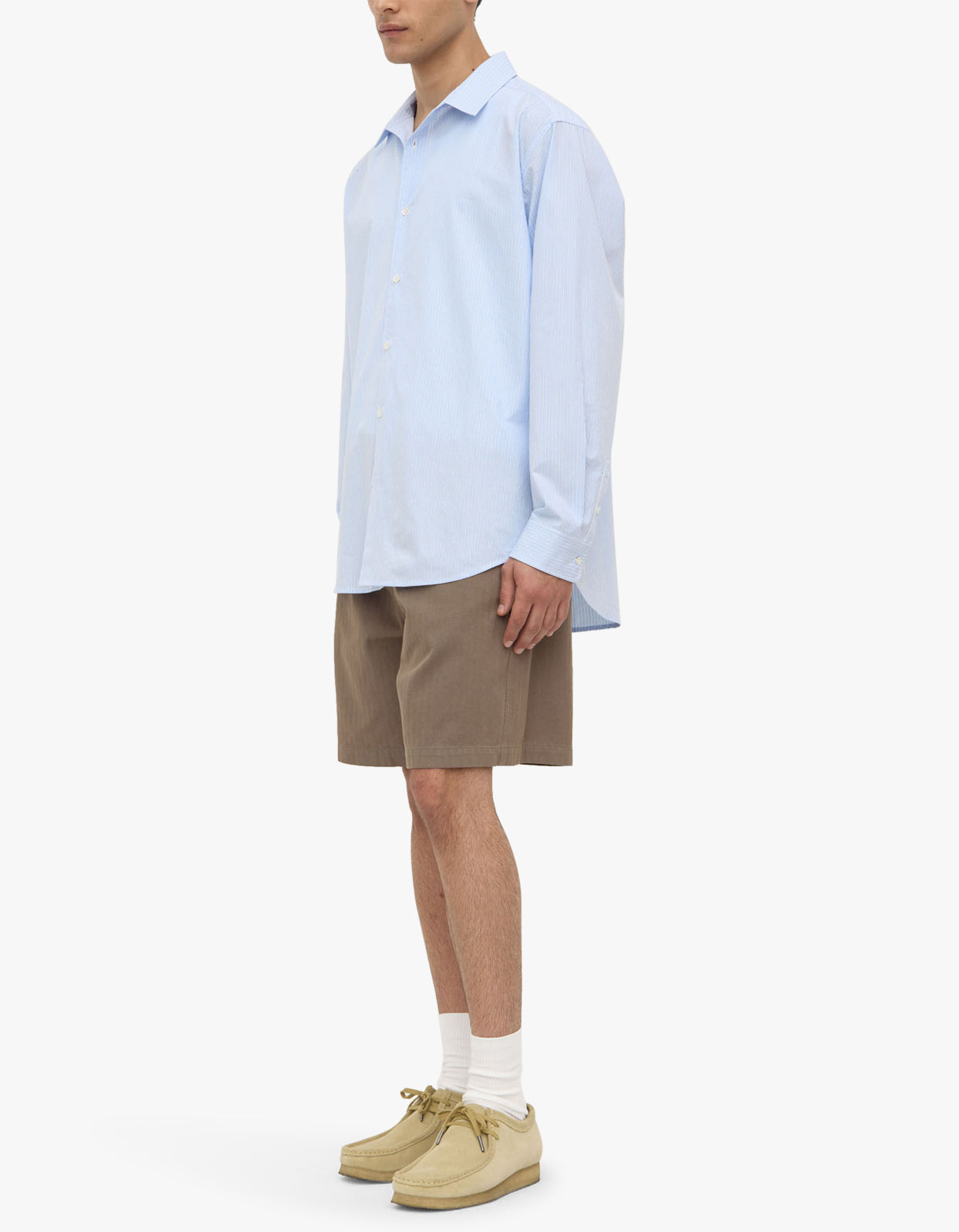 Ned Long Sleeve Shirt - Blue/White