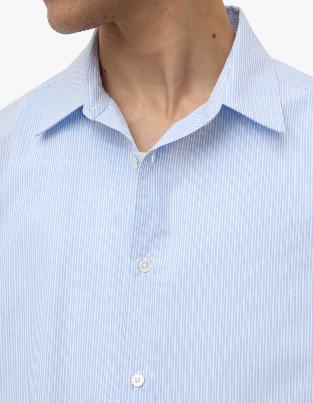 Ned Long Sleeve Shirt - Blue/White