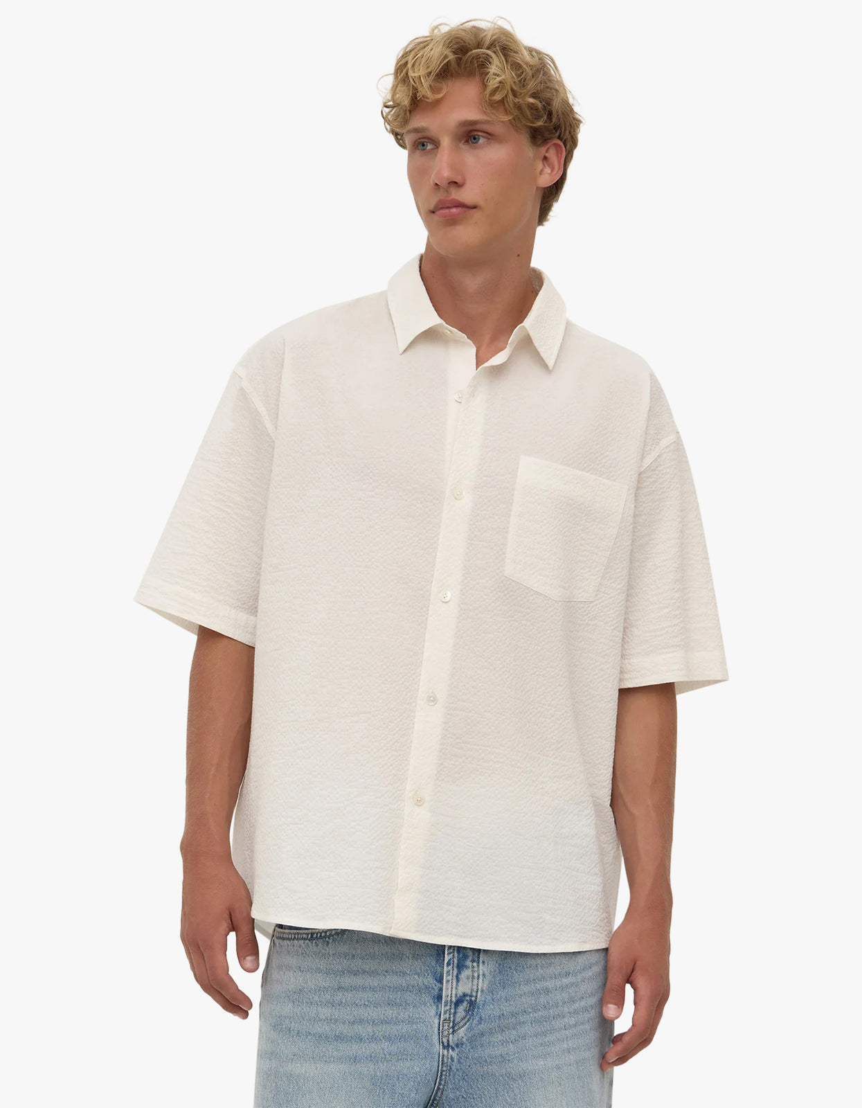 Raine Short Sleeve Shirt - Cream