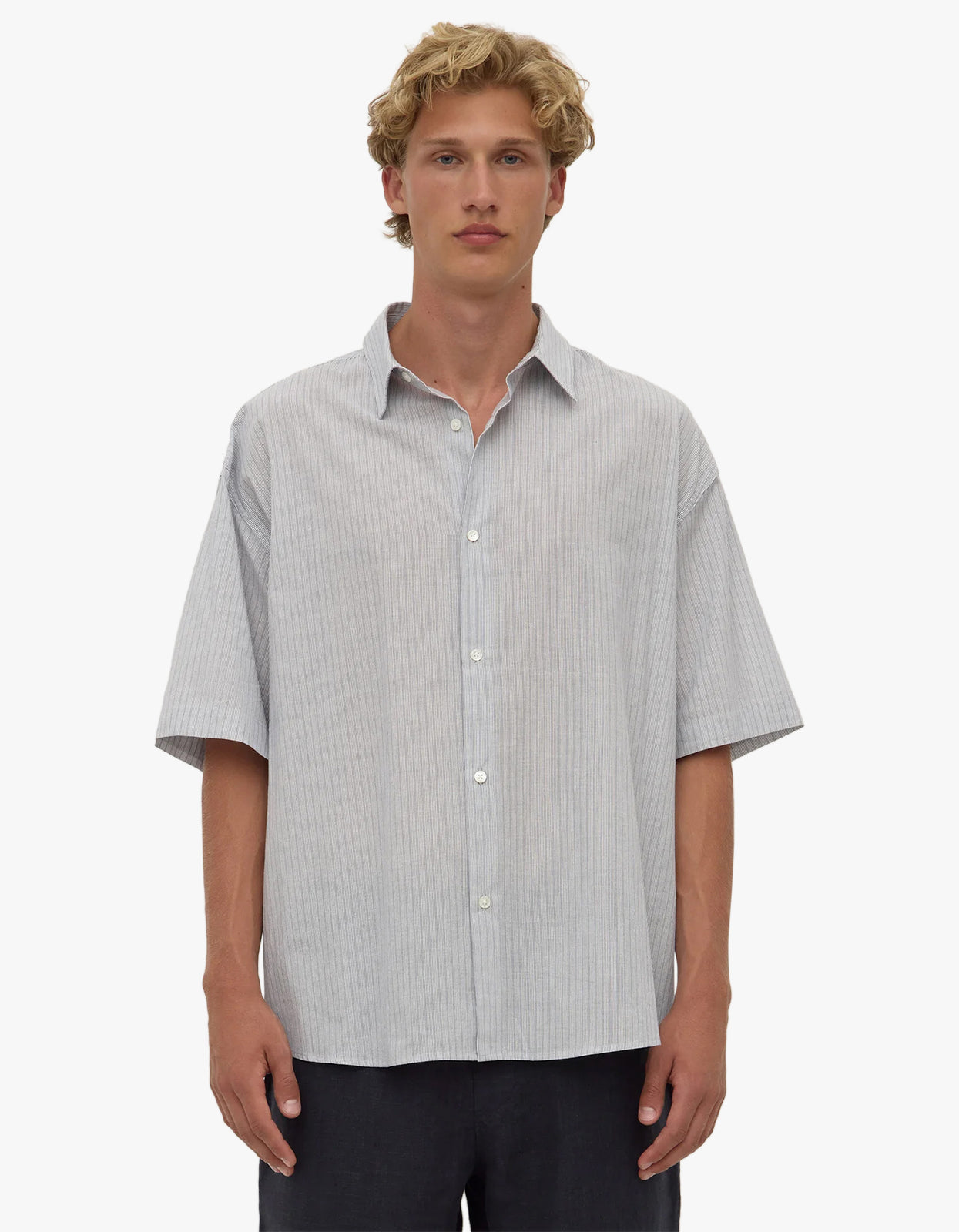 Olly Short Sleeve Shirt - Graphite/White