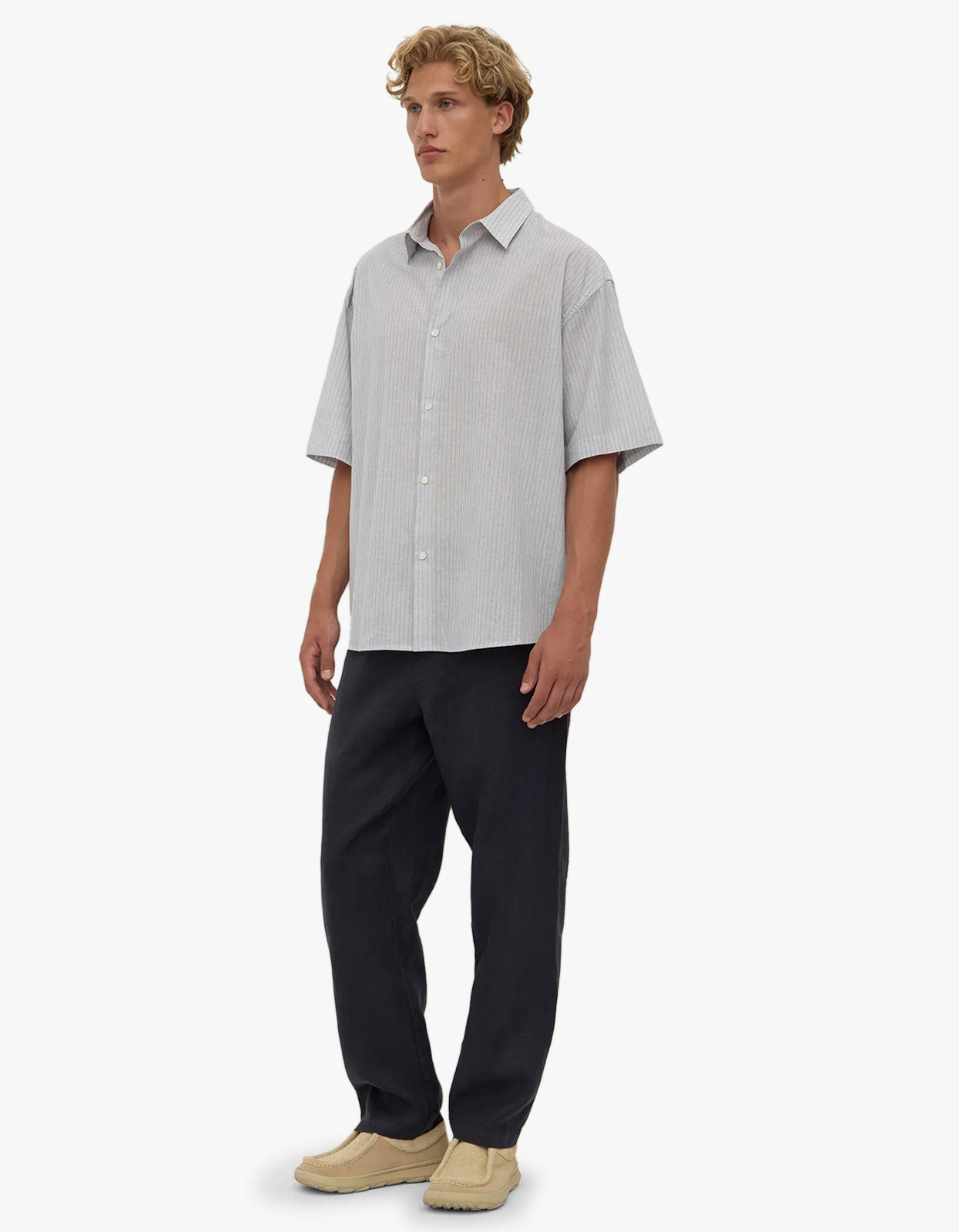 Olly Short Sleeve Shirt - Graphite/White