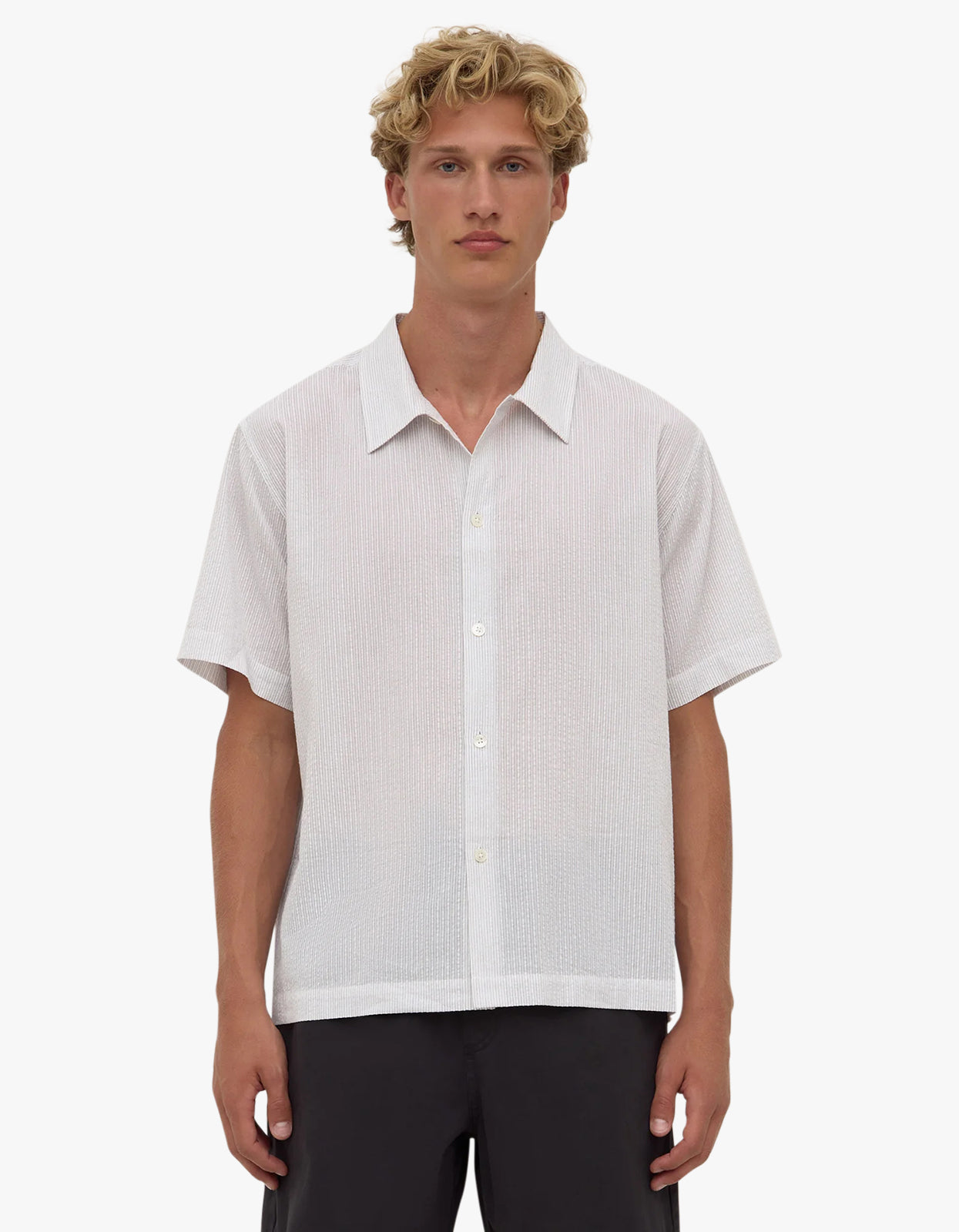 Will Short Sleeve Shirt - White/Navy