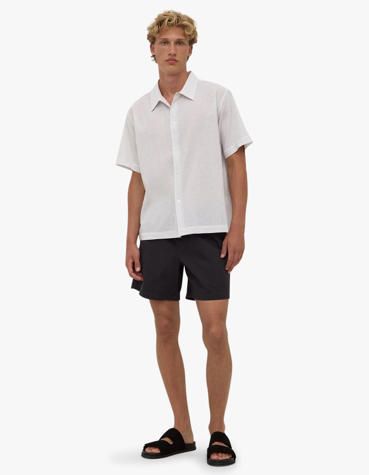 Will Short Sleeve Shirt - White/Navy