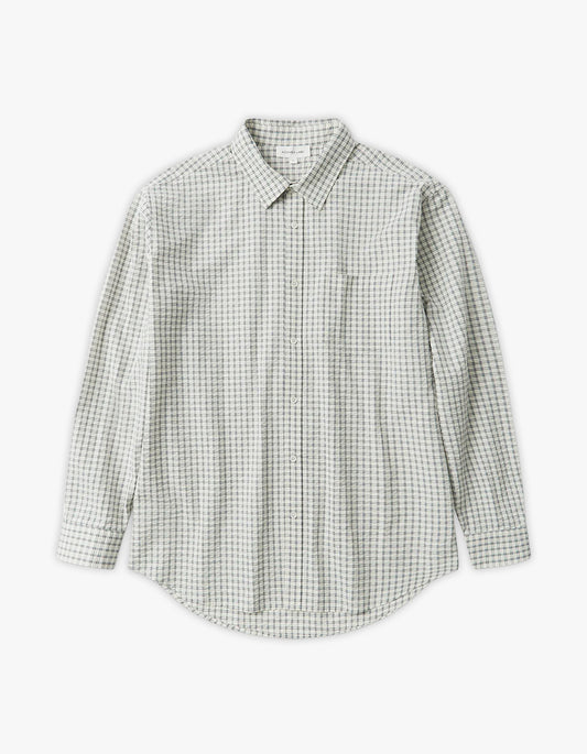 Bowie Long Sleeve Shirt - Ocean/Cream