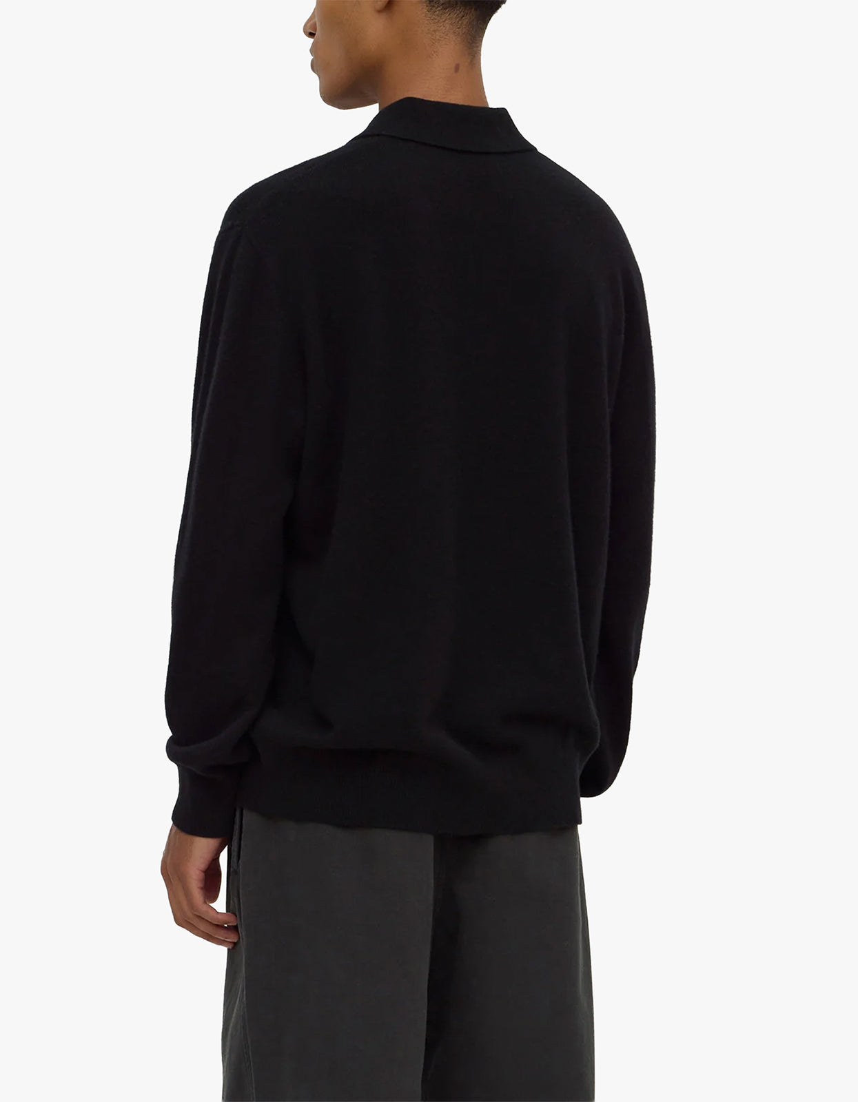 Mens Cashmere Polo - Black