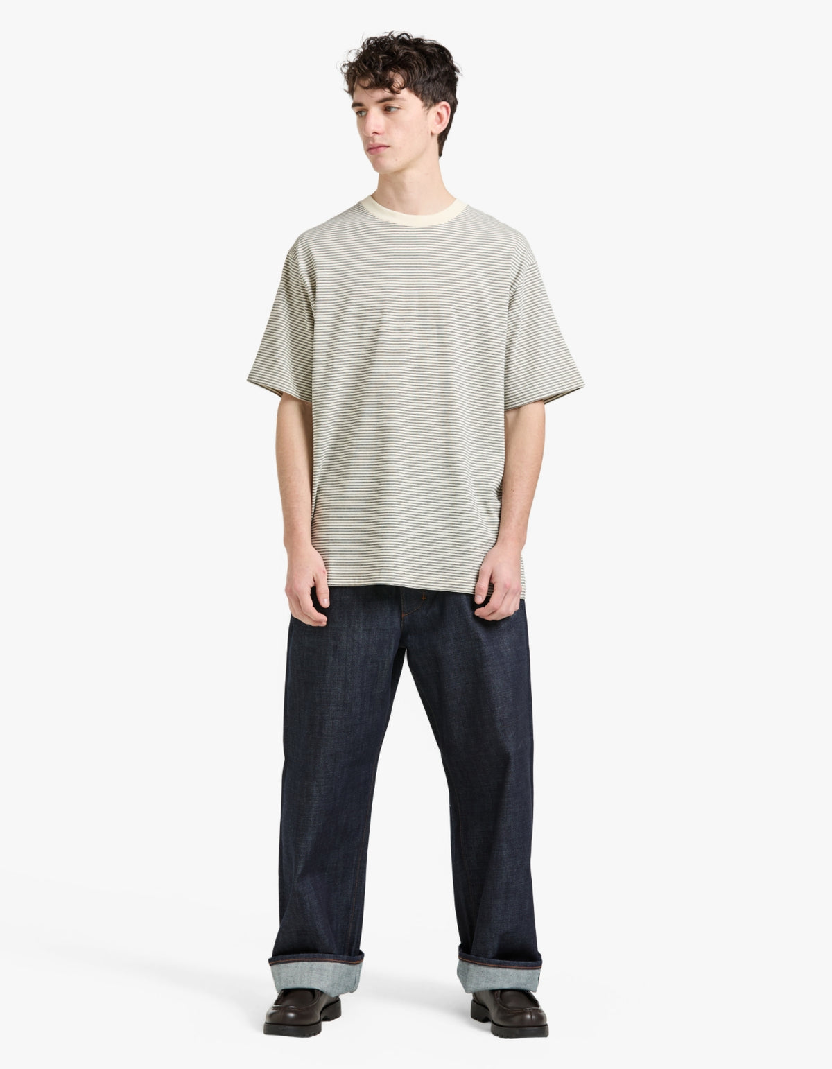 Malone Stripe Short Sleeve Tee - Black/Cream