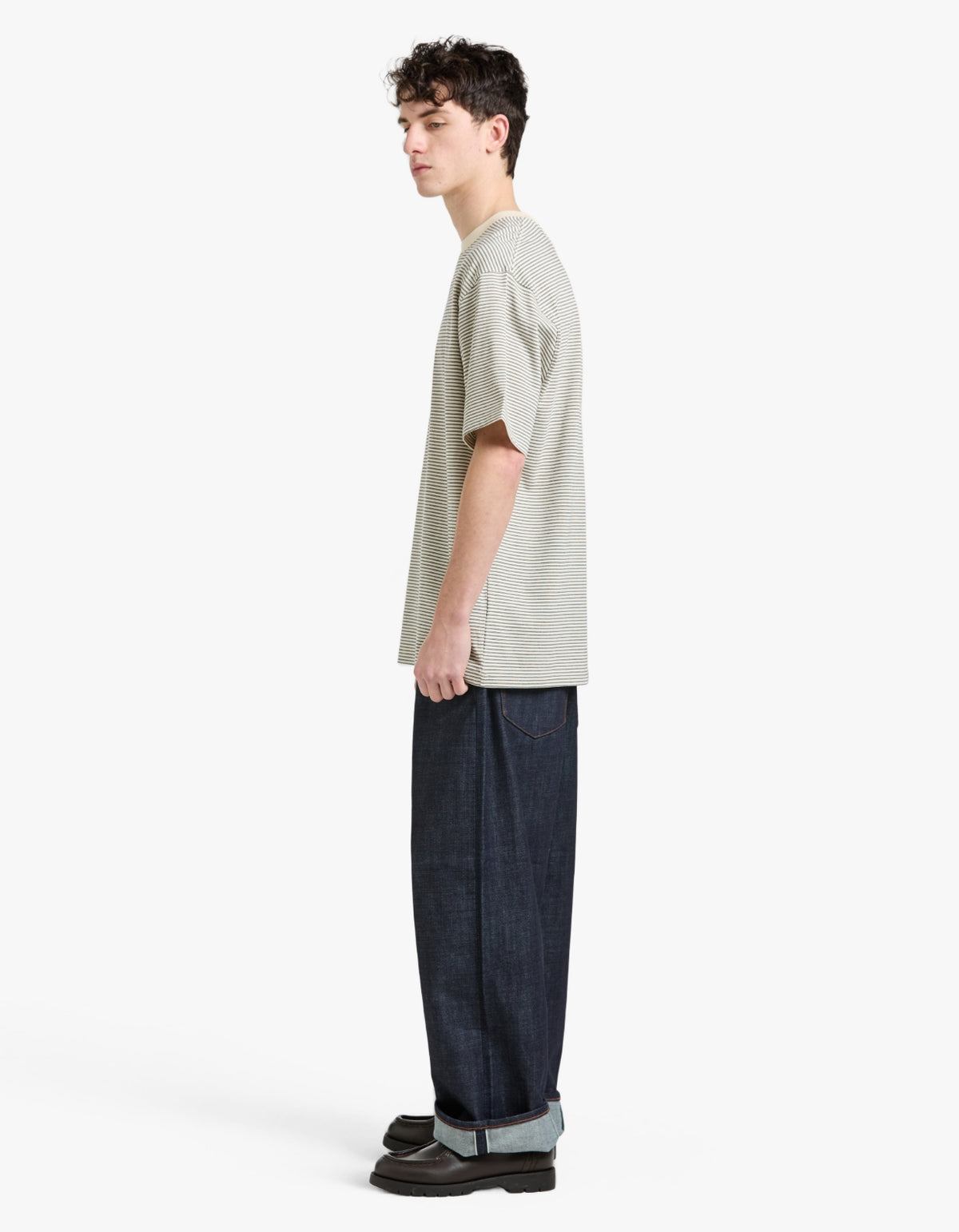 Malone Stripe Short Sleeve Tee - Black/Cream