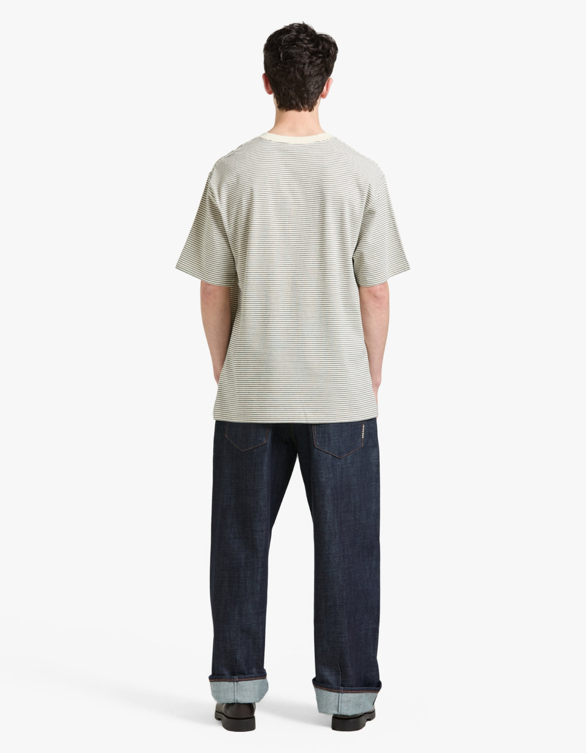 Malone Stripe Short Sleeve Tee - Black/Cream