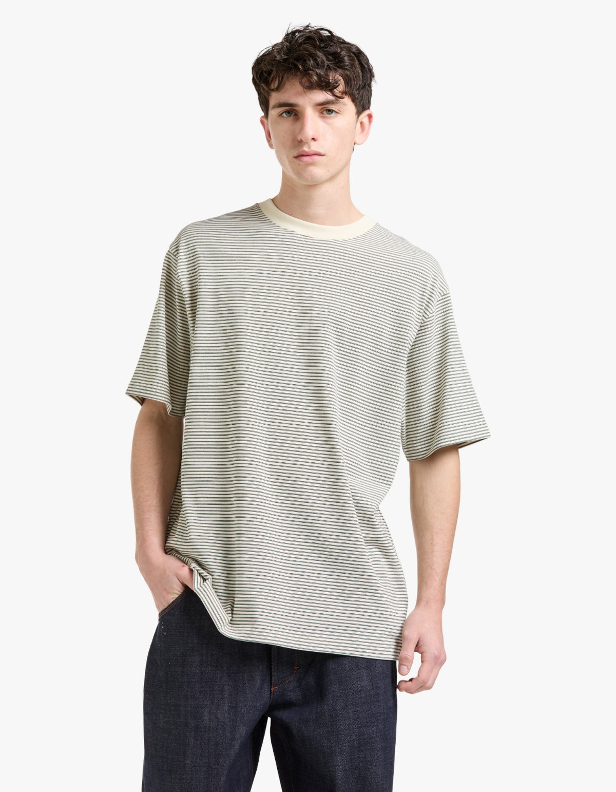 Malone Stripe Short Sleeve Tee - Black/Cream