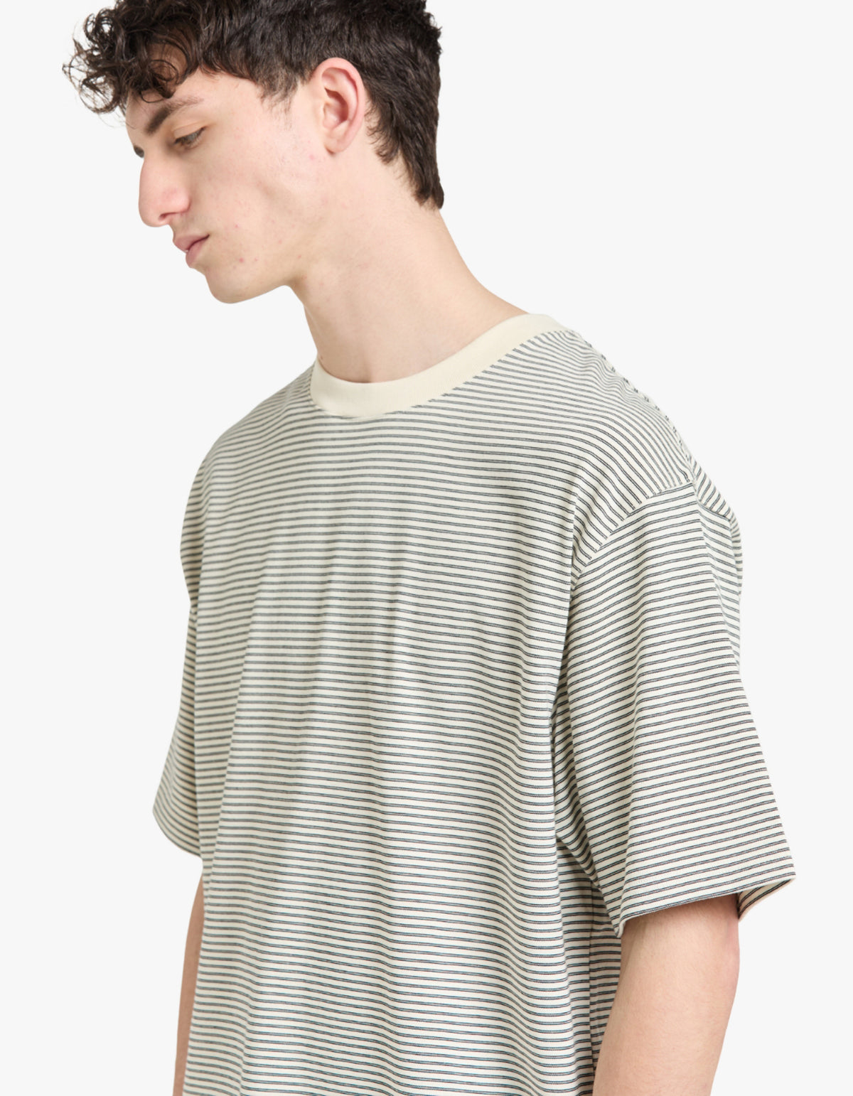 Malone Stripe Short Sleeve Tee - Black/Cream