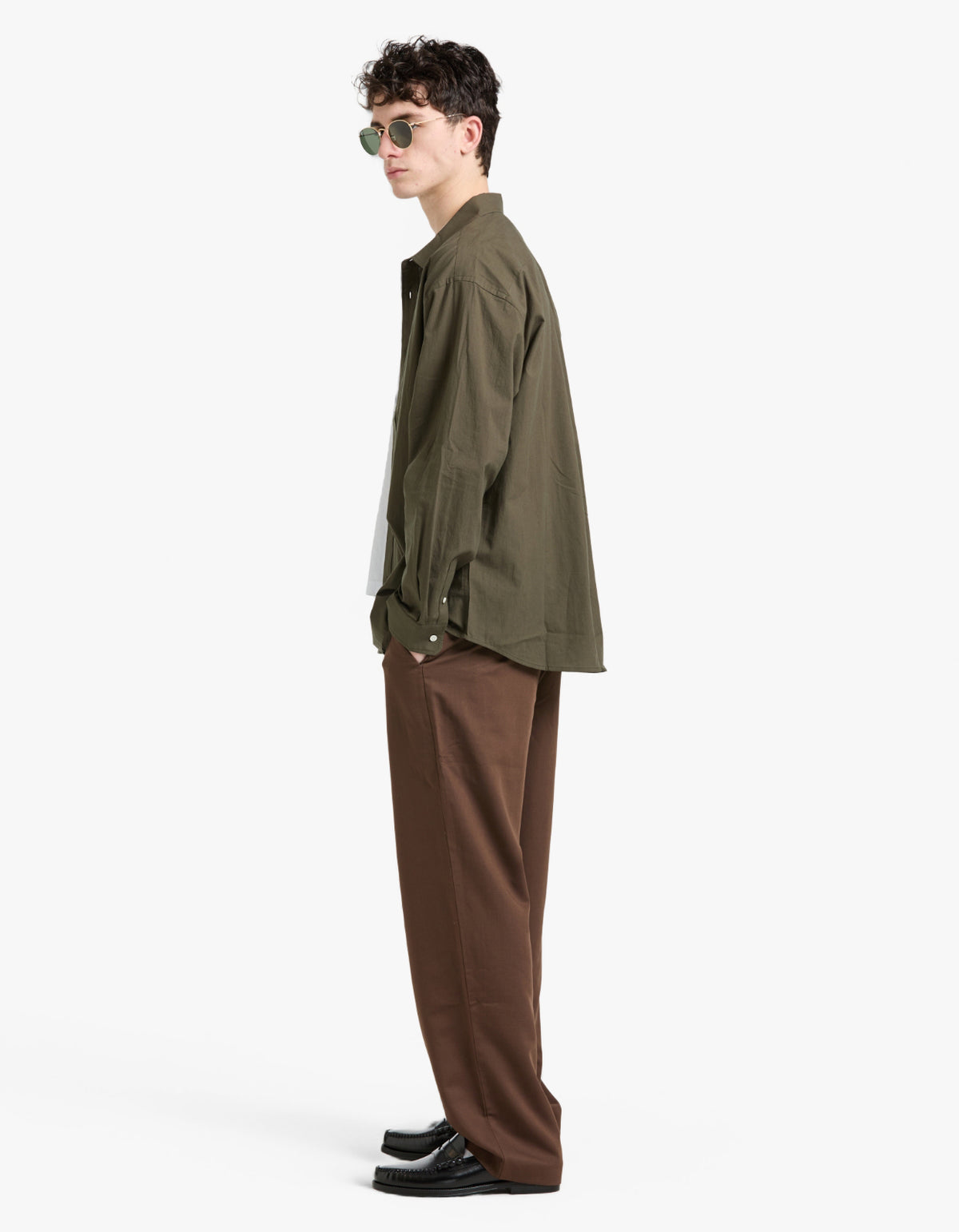 Franco Long Sleeve Shirt - Dark Military