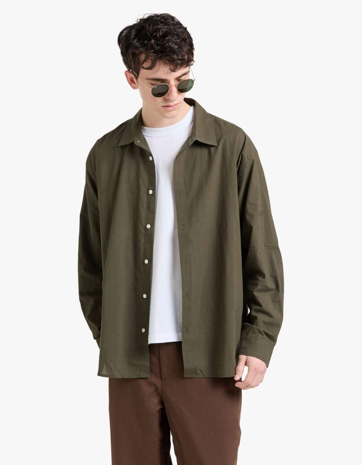 Franco Long Sleeve Shirt - Dark Military