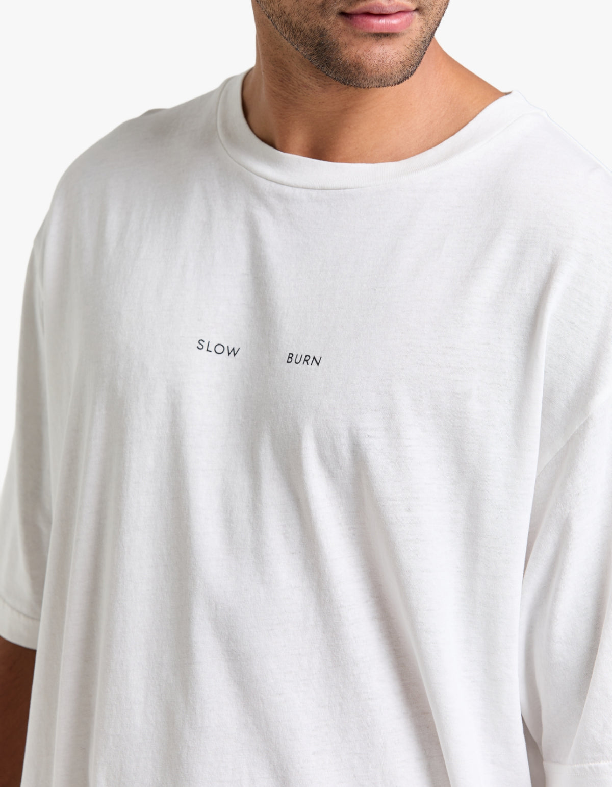 Slow Burn Cotton Hemp Tee - Antique White