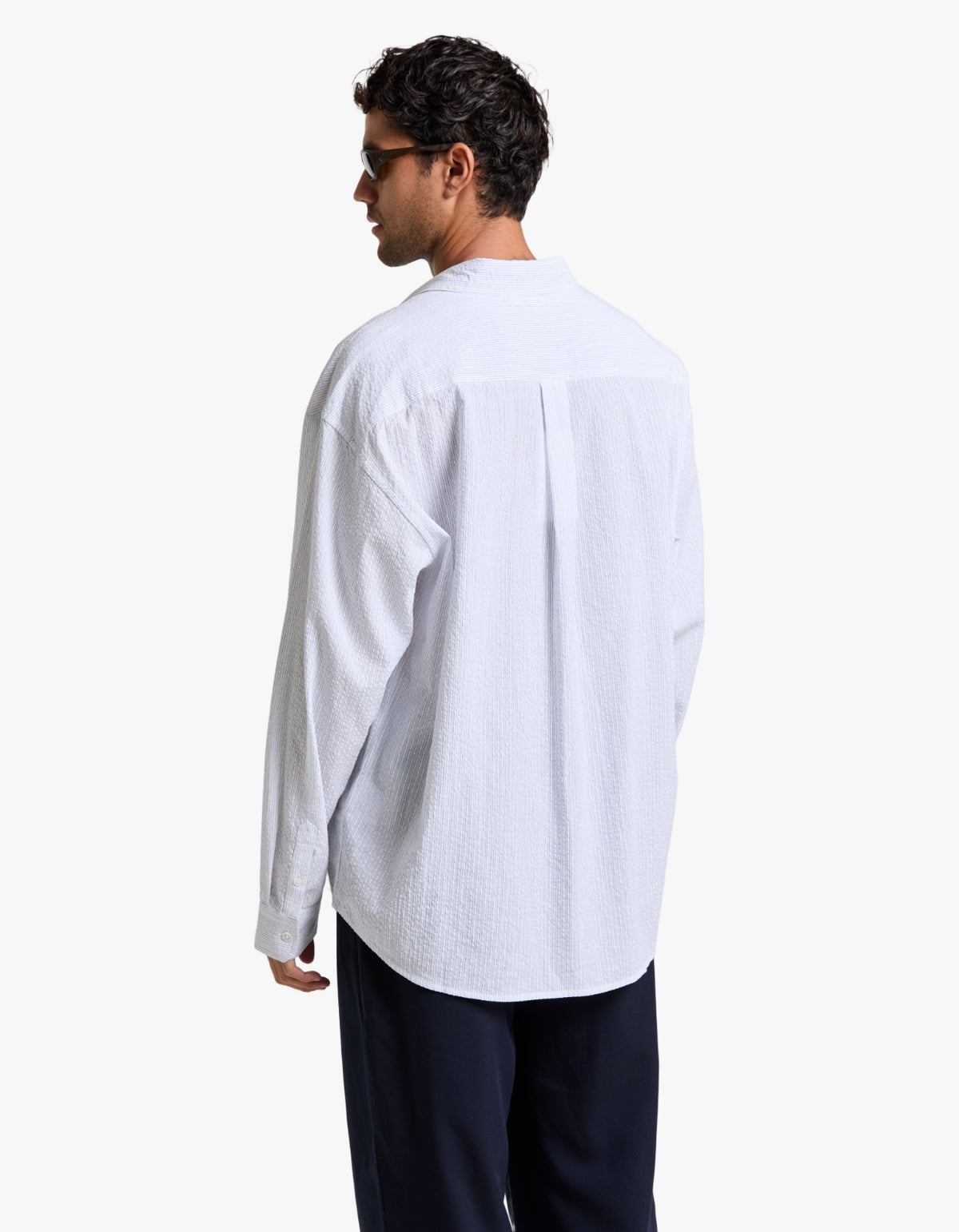 Will Long Sleeve Shirt - White/Navy
