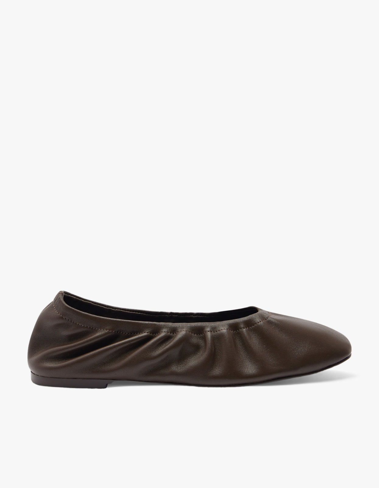 Marion Leather Ballet Flat - Walnut