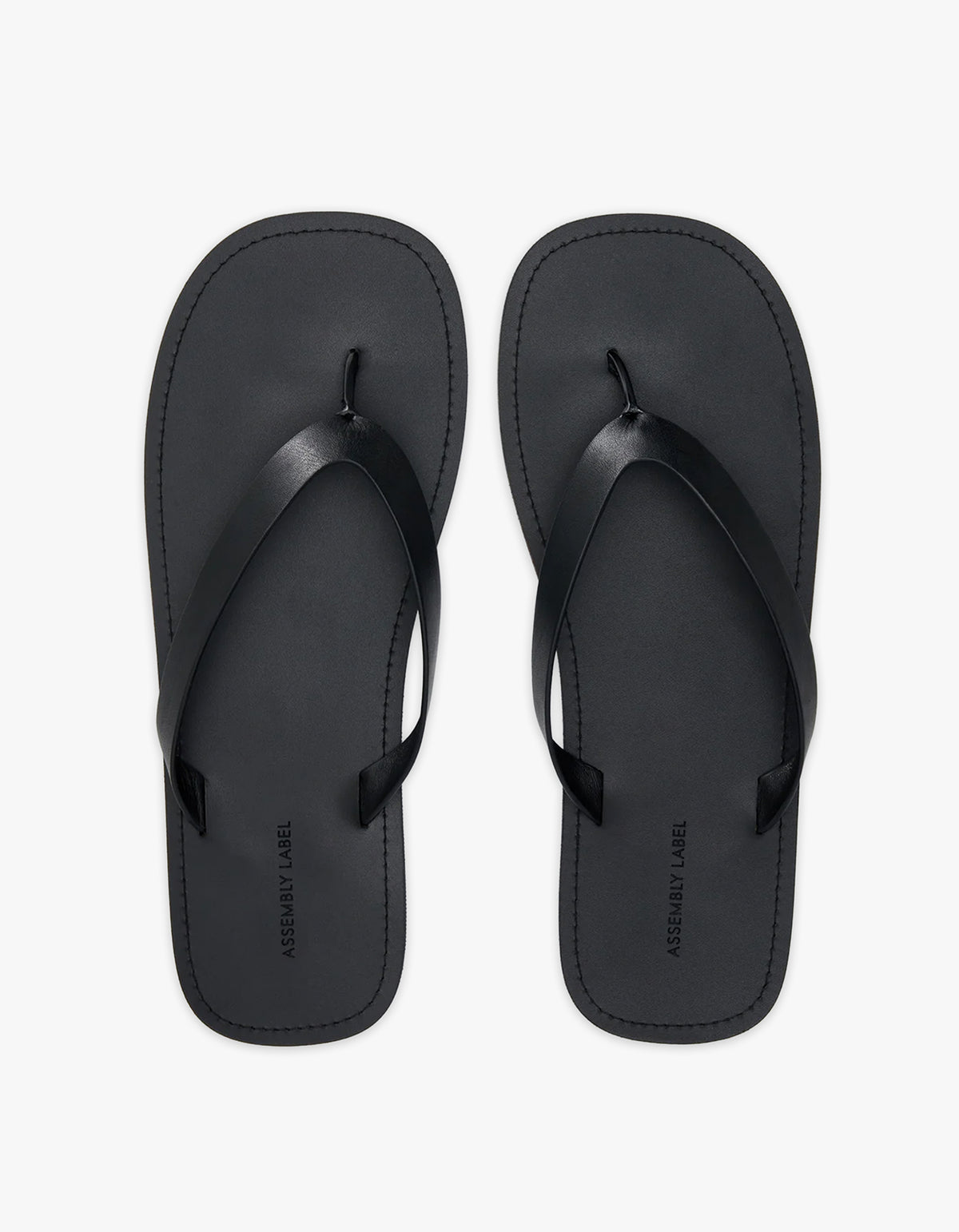 Nico Leather Thong - Black
