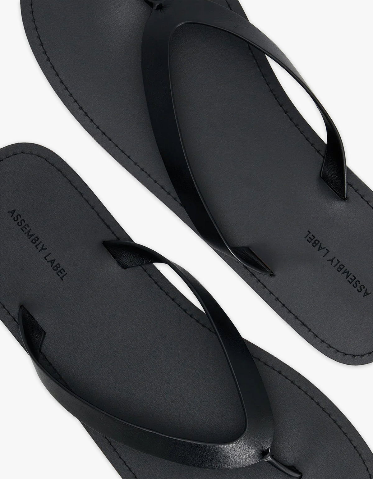 Nico Leather Thong - Black