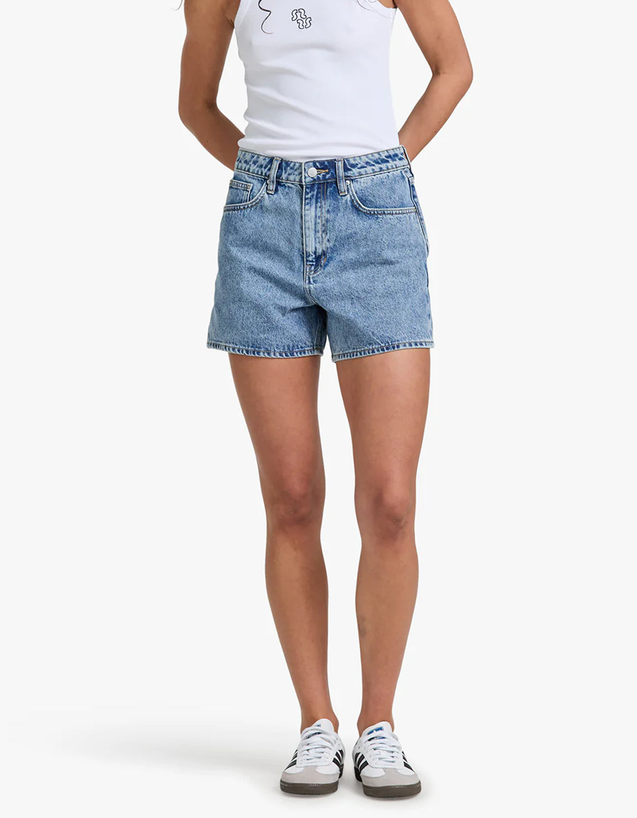 Vintage Denim Short - Dark Stone