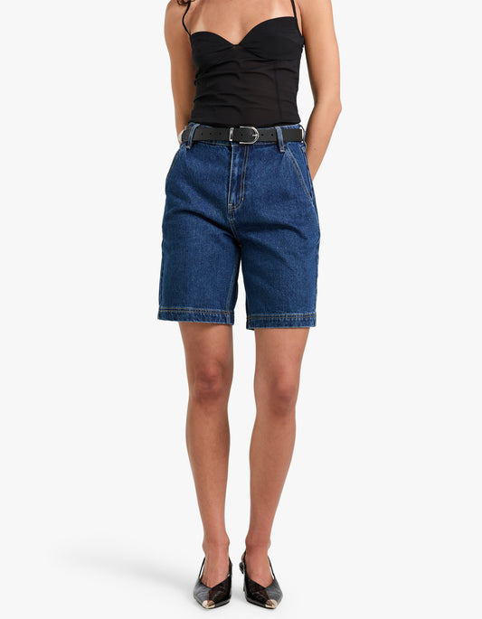 Longline Denim Short - Heritage Blue