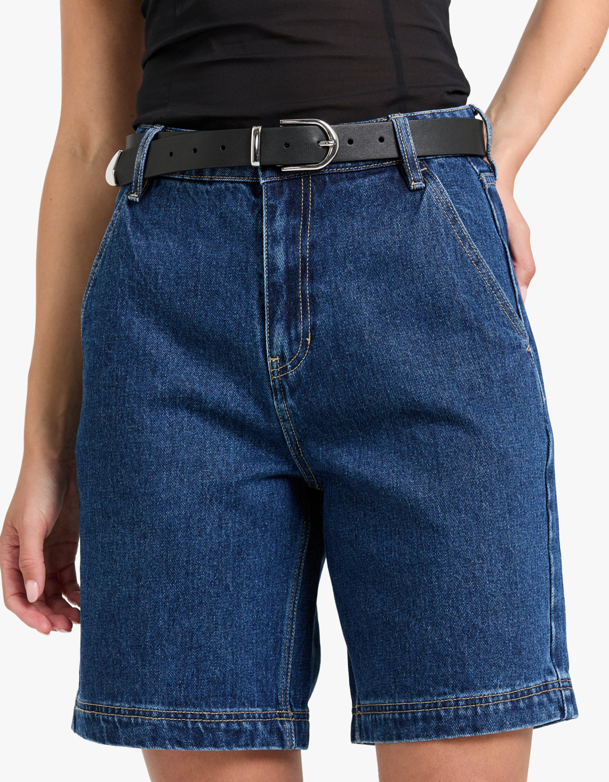 Longline Denim Short - Heritage Blue