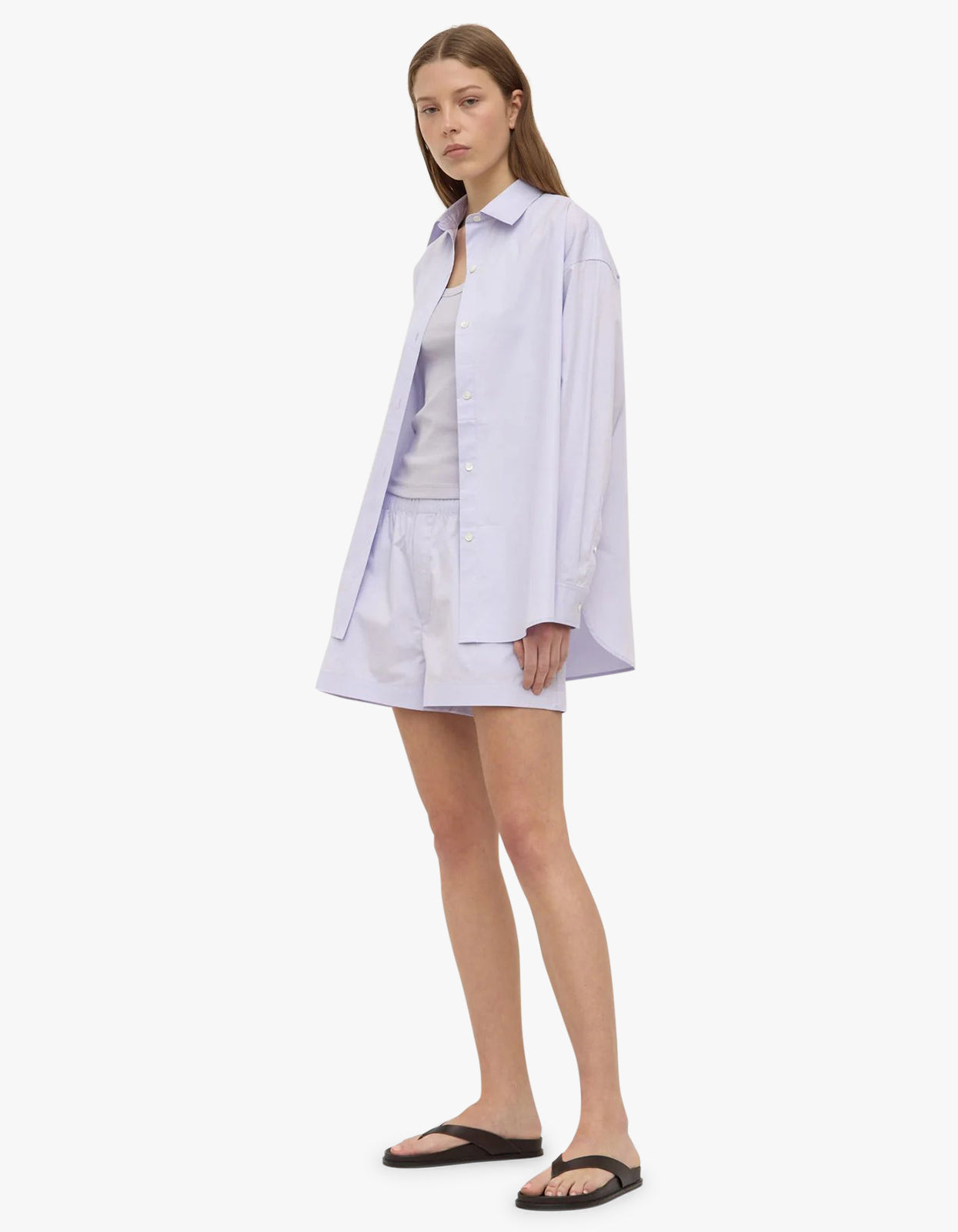 Marigold Poplin Long Sleeve Shirt - Lilac