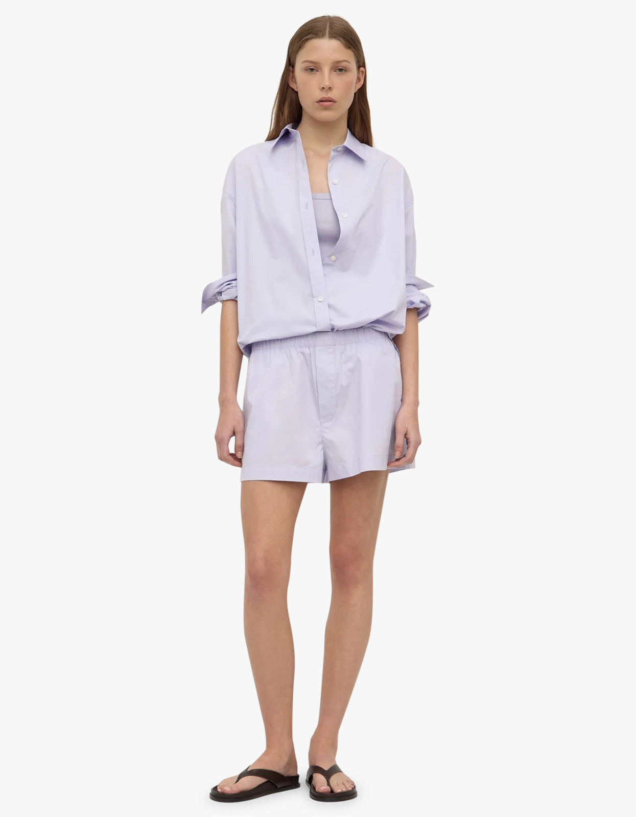 Marigold Poplin Long Sleeve Shirt - Lilac