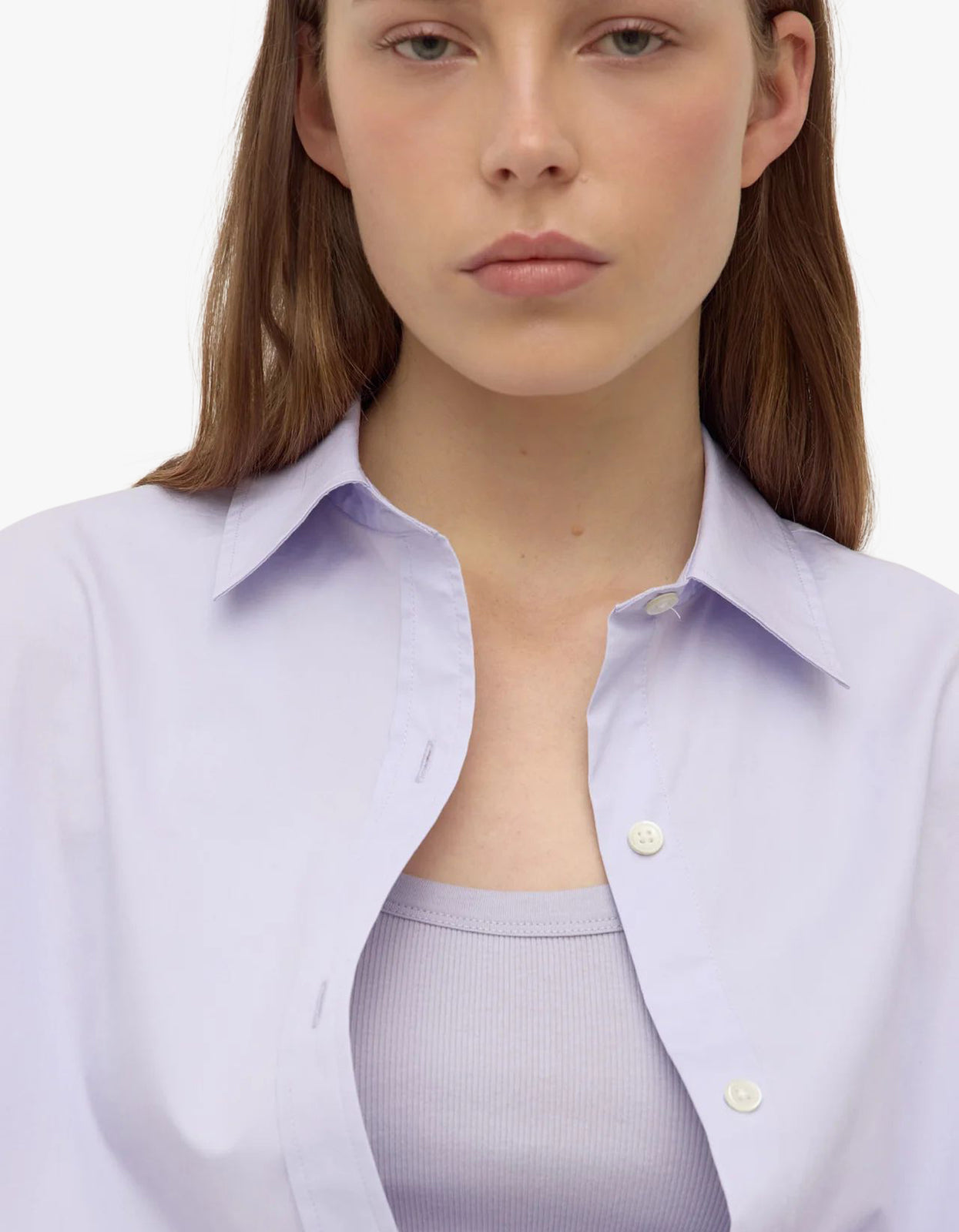 Marigold Poplin Long Sleeve Shirt - Lilac